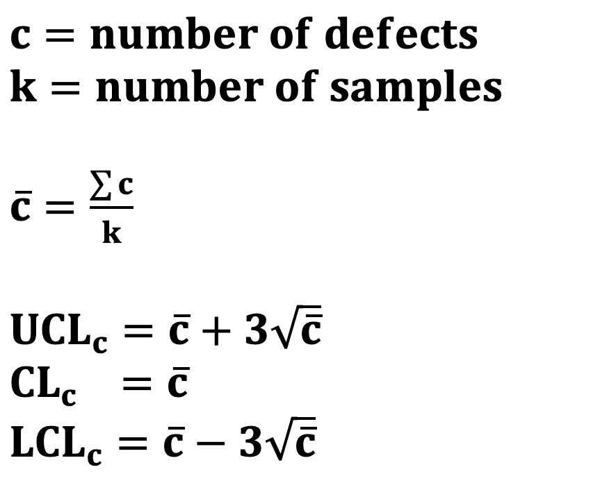 c chart formula